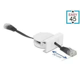   Delock RJ45 CAT5e SF/UTP -> RJ45 CAT5e SF/UTP M/M Easy 45 modul 0.5m fekete
