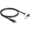 Delock SuperSpeed USB-C 3.2 Gen2 -> USB-C 3.2 Gen2 M/F Easy 45 modul 1m