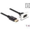 Delock DisplayPort 1.4 -> DisplayPort 1.4 M/F Easy 45 kábel 1m fekete