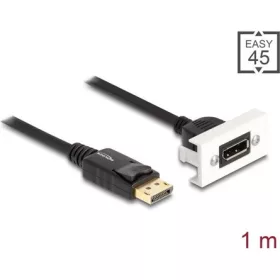   Delock DisplayPort 1.4 -> DisplayPort 1.4 M/F Easy 45 kábel 1m fekete