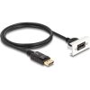 Delock DisplayPort 1.4 -> DisplayPort 1.4 M/F Easy 45 kábel 1m fekete