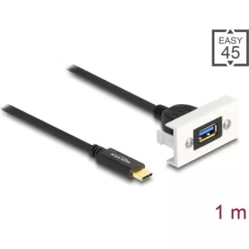   Delock SuperSpeed USB-C 3.2 Gen2 -> USB-A 3.2 Gen 2 M/F Easy 45 modul 1m