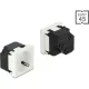 Delock 45 x 45 mm méretű, 45  elrendezésű Easy 45 földelt hálózati csatlakozóaljzat