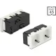 Delock 45 x 45 mm méretű, 2 modulos 45  elrendezésű Easy 45 földelt hálózati csatlakozóaljzat