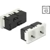 Delock 45 x 45 mm méretű, 2 modulos 45  elrendezésű Easy 45 földelt hálózati csatlakozóaljzat