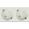 Delock 45 x 45 mm méretű, 2 modulos 45  elrendezésű Easy 45 földelt hálózati csatlakozóaljzat
