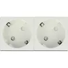 Delock 45 x 45 mm méretű, 2 modulos 45  elrendezésű Easy 45 földelt hálózati csatlakozóaljzat