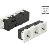 Delock 45 x 45 mm méretű, 3 modulos 45  elrendezésű Easy 45 földelt hálózati csatlakozóaljzat