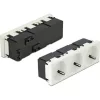 Delock 45 x 45 mm méretű, 3 modulos 45  elrendezésű Easy 45 földelt hálózati csatlakozóaljzat