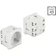 Delock 45 x 45 mm méretű, bővíthető, 45  elrendezésű Easy 45 földelt hálózati csatlakozóaljzat