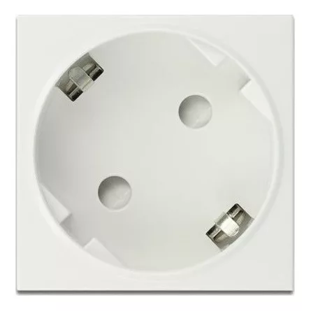 Delock 45 x 45 mm méretű, bővíthető, 45  elrendezésű Easy 45 földelt hálózati csatlakozóaljzat