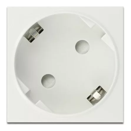 Delock 45 x 45 mm méretű, bővíthető, 45  elrendezésű Easy 45 földelt hálózati csatlakozóaljzat