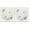 Delock 45 x 45 mm méretű, 2 modulos, bővíthető, 45  elrendezésű Easy 45 földelt hálózati csatlakozóaljzat