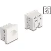Delock 45 x 45 mm méretű, Easy 45 földelt hálózati csatlakozóaljzat T13 Svájc