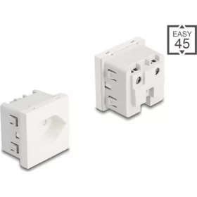  Delock 45 x 45 mm méretű, Easy 45 földelt hálózati csatlakozóaljzat T13 Svájc