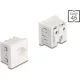 Delock 45 x 45 mm méretű, Easy 45 földelt hálózati csatlakozóaljzat T13 Svájc