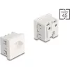Delock 45 x 45 mm méretű, Easy 45 földelt hálózati csatlakozóaljzat T13 Svájc