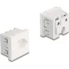 Delock 45 x 45 mm méretű, Easy 45 földelt hálózati csatlakozóaljzat T13 Svájc