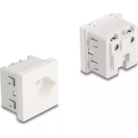 Delock 45 x 45 mm méretű, Easy 45 földelt hálózati csatlakozóaljzat T13 Svájc