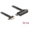 Delock Riser kártya PCI Express 3.0 x1 x1 apa x8-as bővítőhelyre, 30 cm-es kábellel