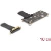 Delock adapter PCIe 3.0 x4 apa 90 -os szögben M.2 Key M anya csatlakozóra, 10 cm-es kábellel