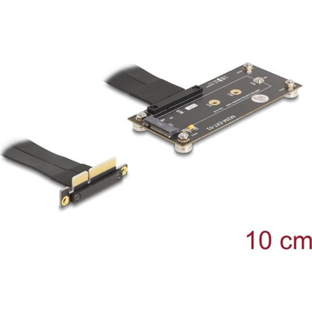 Delock adapter PCIe 3.0 x4 apa 90 -os szögben M.2 Key M anya csatlakozóra, 10 cm-es kábellel