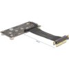 Delock adapter PCIe 3.0 x4 apa 90 -os szögben M.2 Key M anya csatlakozóra, 10 cm-es kábellel