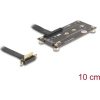 Delock adapter PCIe 3.0 x1 apa 90 -os szögben M.2 Key M anya csatlakozóra, 10 cm-es kábellel