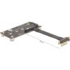 Delock adapter PCIe 3.0 x1 apa 90 -os szögben M.2 Key M anya csatlakozóra, 10 cm-es kábellel