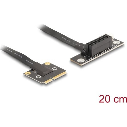Delock adapter Mini PCIe apa PCIe 3.0 x1 női PCIe 3.0 x1 90 -os szögben, 20 cm-es kábellel