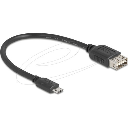 Delock USB 2.0 kábel EASY USB Type Micro apa - EASY USB Type-A anya 0,2 m