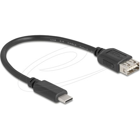 Delock USB 2.0 kábel USB Type-C  apa   EASY USB Type-A anya, 0,2 m
