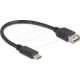 Delock USB 2.0 kábel USB Type-C  apa   EASY USB Type-A anya, 0,2 m