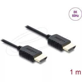   Delock Koaxiális High Speed HDMI kábel 8K 60 Hz 48 Gbps fonott borítással 1 m