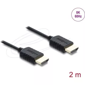   Delock Koaxiális High Speed HDMI kábel 8K 60 Hz 48 Gbps fonott borítással 2 m