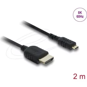   Delock Koaxiális High Speed HDMI kábel HDMI dugó - Micro HDMI dugó 8K 60 Hz 2 m