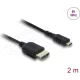 Delock Koaxiális High Speed HDMI kábel HDMI dugó - Micro HDMI dugó 8K 60 Hz 2 m