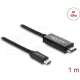 Delock Koaxiális USB Type-C  - HDMI kábel (DP Alt Mode) 4K 60 Hz fonott borítással 1 m