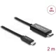 Delock Koaxiális USB Type-C  - HDMI kábel (DP Alt Mode) 4K 60 Hz fonott borítással 2 m