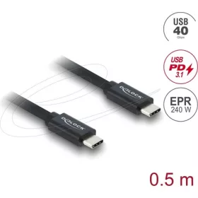 Delock Koaxiális USB 40 Gbps kábel USB PD 3.1 240 W 0,5 m