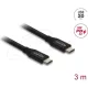 Delock Koaxiális USB 20 Gbps kábel USB PD 3.0 60 W 3 m
