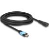 Delock HDMI 2.1 -> HDMI 2.1 M/F video kábel 3m fekete