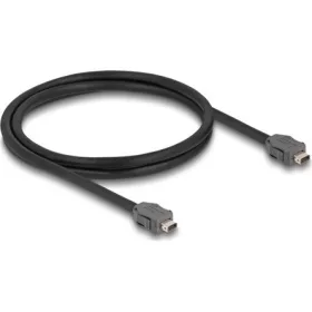   Delock Industrial® (A-coded) CAT7 S/STP -> Industrial® (A-coded) CAT7 S/STP M/M adatkábel 1m fekete