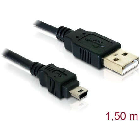 Delock KAB Delock 82252 USB 2.0 - USB - B mini 5pin apa - apa kamera kábel