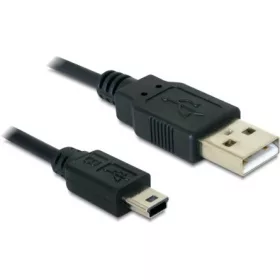   Delock USB-A 2.0 -> USB-B 2.0 mini 5pin M/M adatkábel 1m fekete