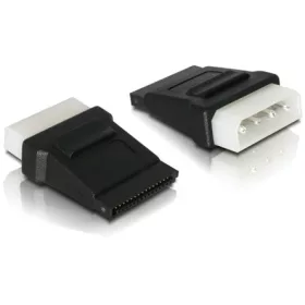   Delock Molex Power 4pin -> SATA Power 15pin M/F adapter fekete
