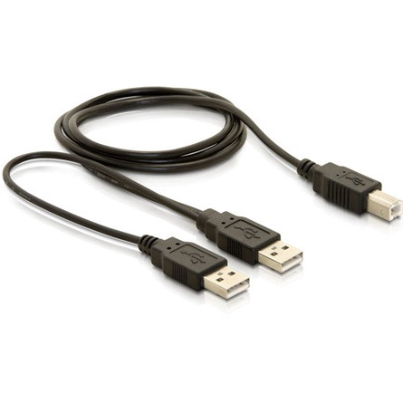 Delock KAB Delock 82394 USB 2.0-B - USB-A hálózati + hálózati/adat kábel - 1m