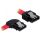 Delock SATA F/F adatkábel 0.5m bal/egyenes piros