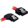 Delock SATA F/F adatkábel 0.5m bal/egyenes piros