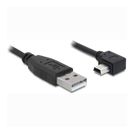 Delock KAB Delock 82682 USB 2.0-A apa - USB mini-B 5pin hajlított apa átalakító kábel - 2m